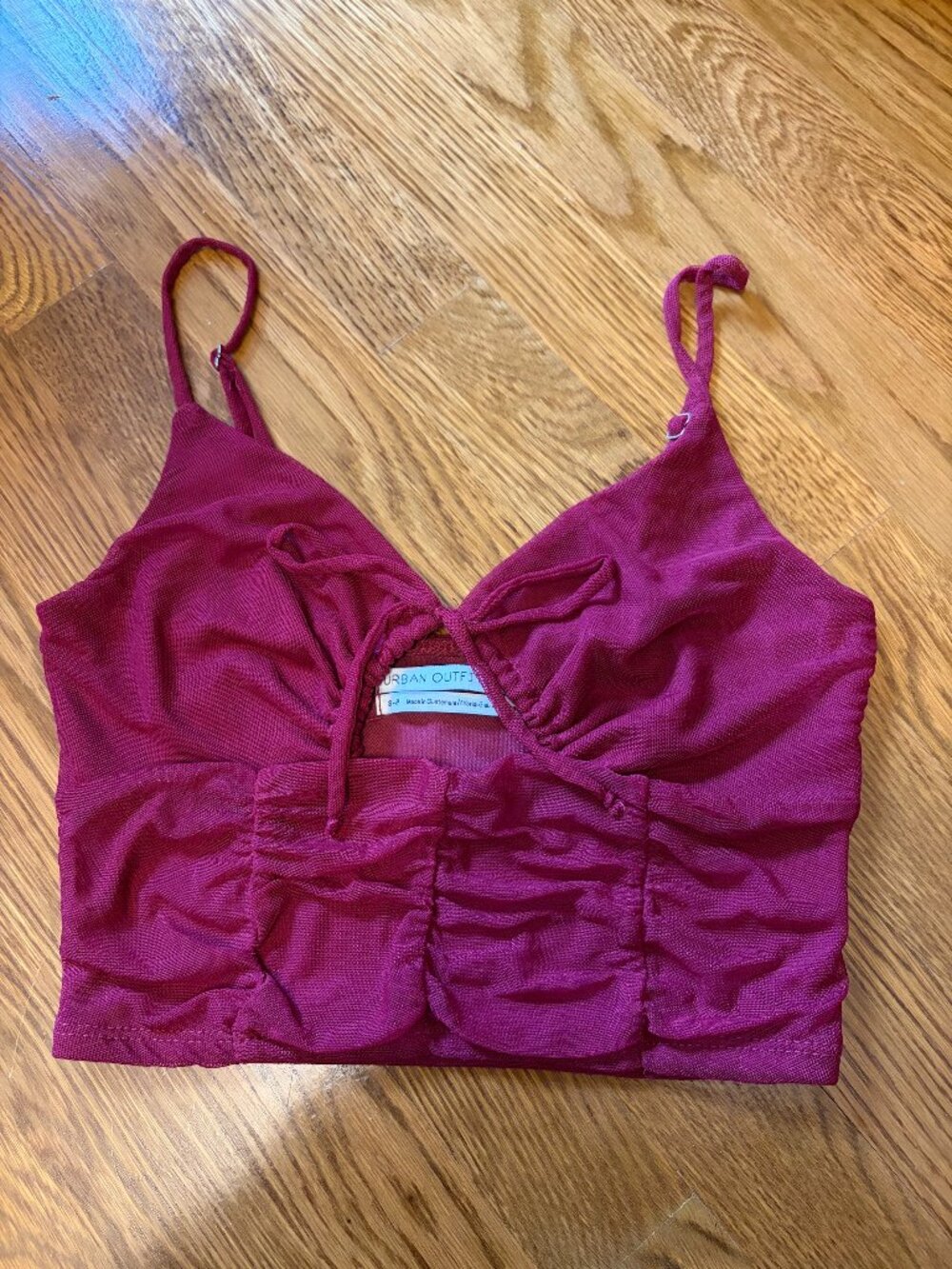 Urban Outfitters cropped keyhole neckline top